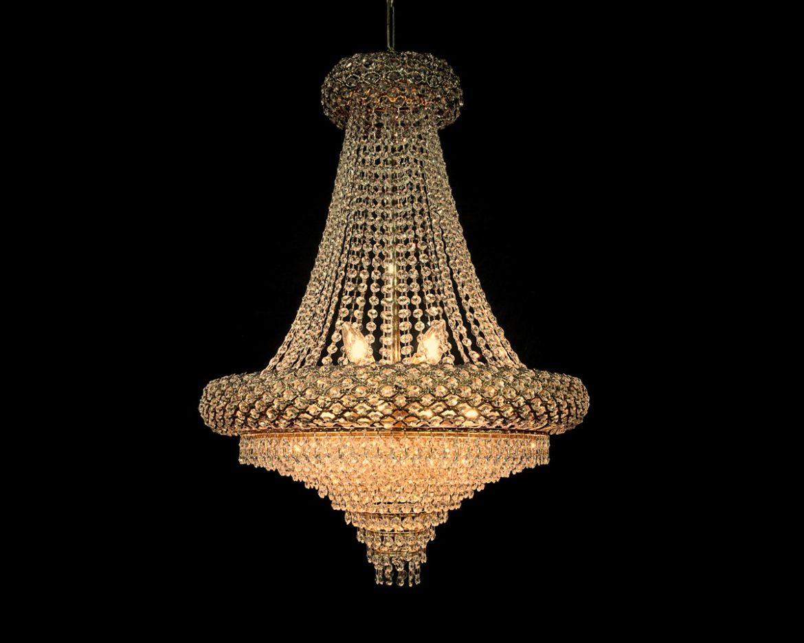 lámpara de cristal imperio Tipo 1A Oro