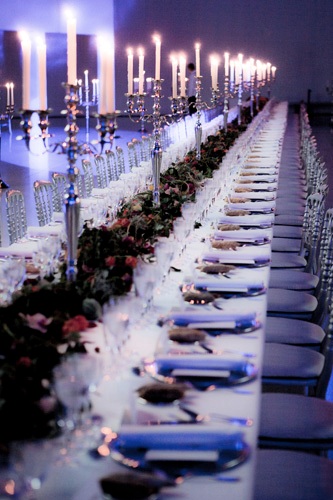 Candelabros de plata para eventos