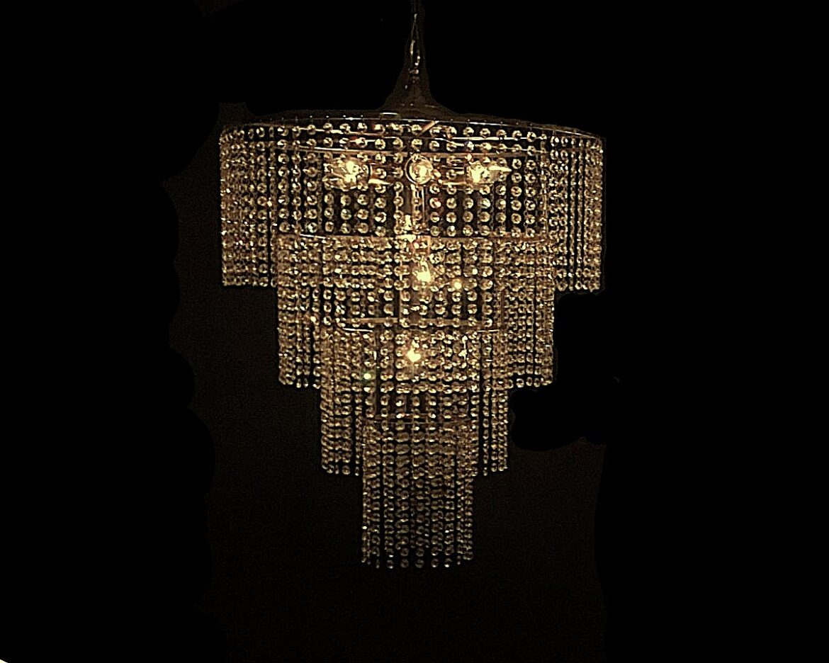 lámpara de cristal tipo Cascada